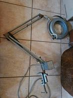 Industriële vintage ronde vergrootglaslamp, Ophalen of Verzenden, Zo goed als nieuw