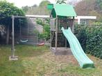 Speeltoestel met 2 schommels, huisje met glijbaan,..., Ophalen, Gebruikt, Glijbaan