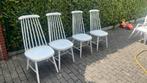Set van 4 stoelen, Huis en Inrichting, Ophalen, Gebruikt, Wit, Hout