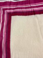 Cremekleurige plaid met stoffen rand, Huis en Inrichting, Woonaccessoires | Plaids en Woondekens, Ophalen of Verzenden, Nieuw
