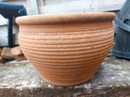 Bloempot aardewerk., Tuin en Terras, Gebruikt, Tuin, Rond, Minder dan 40 cm