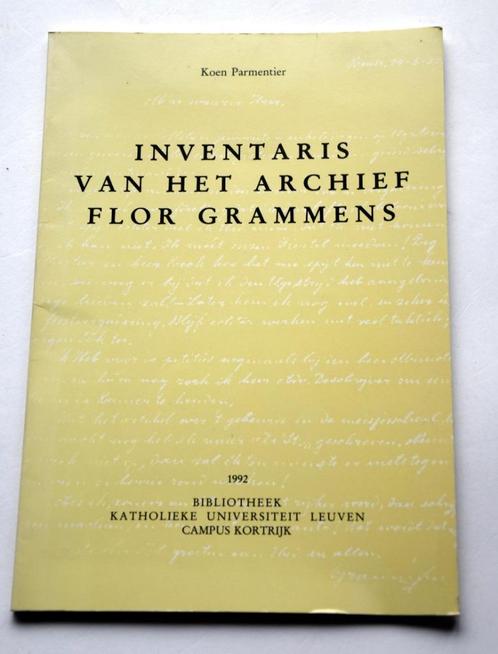 INVENTARIS VAN HET ARCHIEF FLOR GRAMMENS Vlaamse Beweging, Boeken, Geschiedenis | Stad en Regio, Gelezen, Ophalen of Verzenden