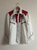 Vintage western rodeo cowboy shirt, Ophalen of Verzenden, Gedragen, Wit, Halswijdte 38 (S) of kleiner