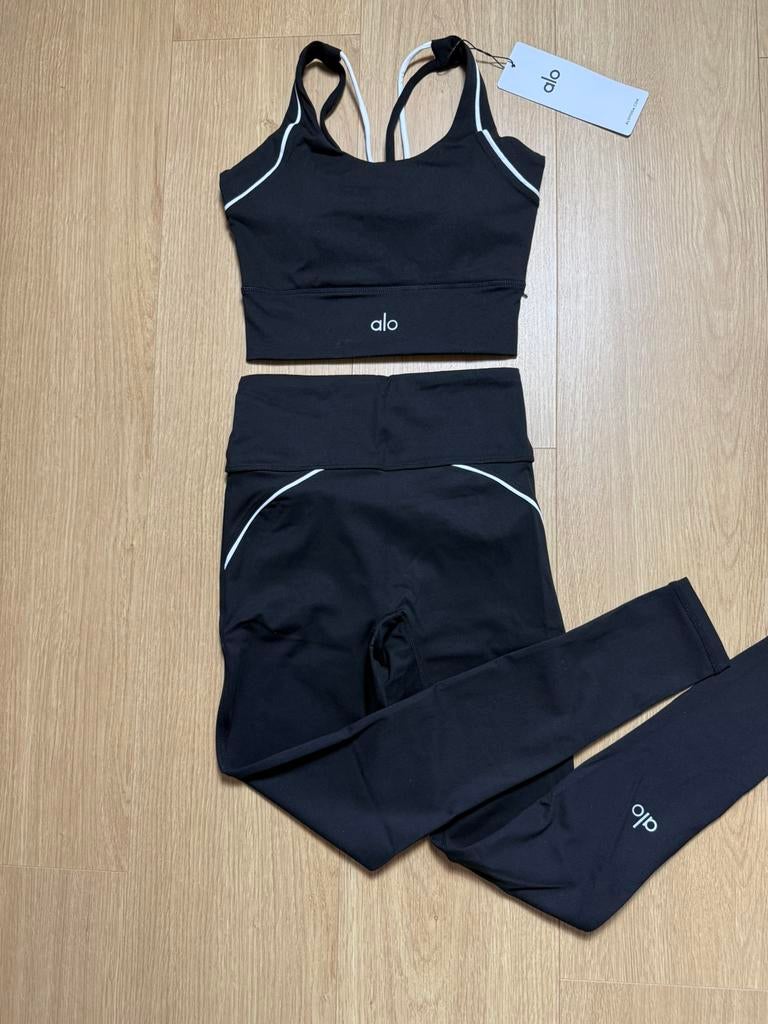 Ensemble legging alo yoga femme taille S noir, Kleding | Dames, Sportkleding, Zwart, Ophalen of Verzenden, Zo goed als nieuw, Maat 36 (S)