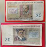 Billet de banque de Belgique – 20 Frs. 1956, Enlèvement ou Envoi, Série