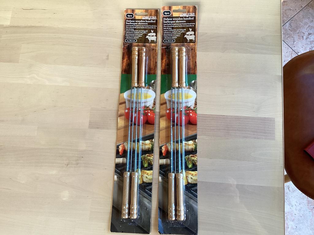 8 brochettes de barbecue de luxe. Étoile solitaire. Nouveau., Jardin & Terrasse, Accessoires pour le barbecue, Enlèvement, Neuf