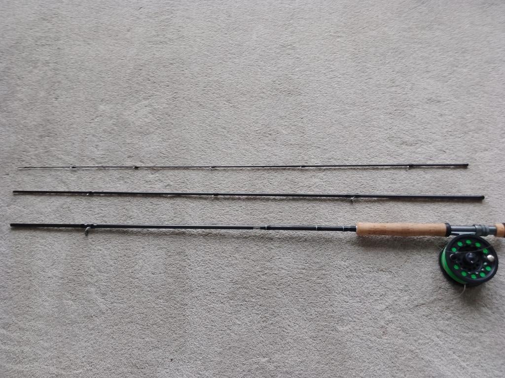 Set vliegenhengel en reels, Watersport en Boten, Ophalen