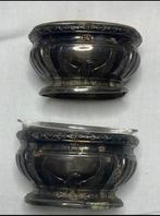 Prachtige antieke zoutvaatjes in massief 950 zilver., Antiek en Kunst, Ophalen of Verzenden, Zilver