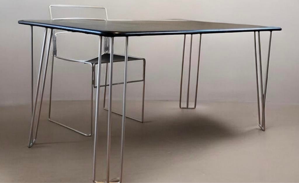 Niels Gammelgaard 'Transit'Bureau/Tafel + stoel-BKS Denmark, Huis en Inrichting, Ophalen, Gebruikt, Metaal, Vintage