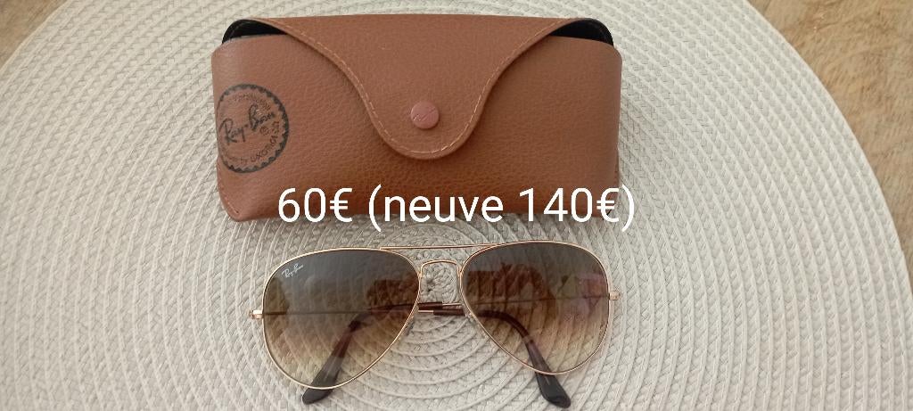Lunettes de soleil ray ban, Comme neuf, Brun, Enlèvement, Ray-Ban