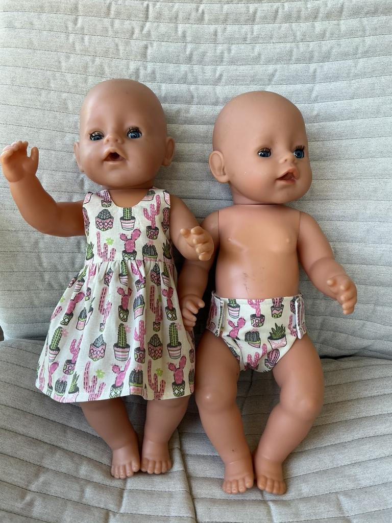 108. Babyborn: Nieuw zomerjurkje met pampertje, Ophalen of Verzenden, Nieuw, Babypop