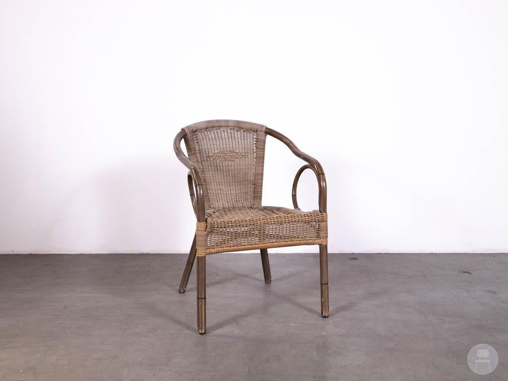 Terrasstoel Panda Rico donkerbruin (198 stuks), Ophalen of Verzenden, Gebruikt, Aluminium, Stapelbaar