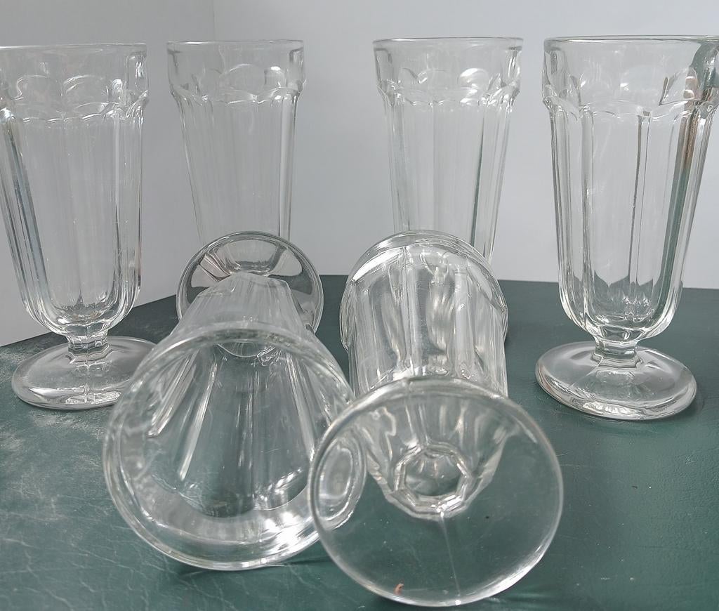 ijscreem glazen,uit de jaren 60, totaal 22 stuks, Ophalen