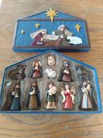 creche de noel vintage:figurines en resine boite en feutrine, Enlèvement ou Envoi, Comme neuf