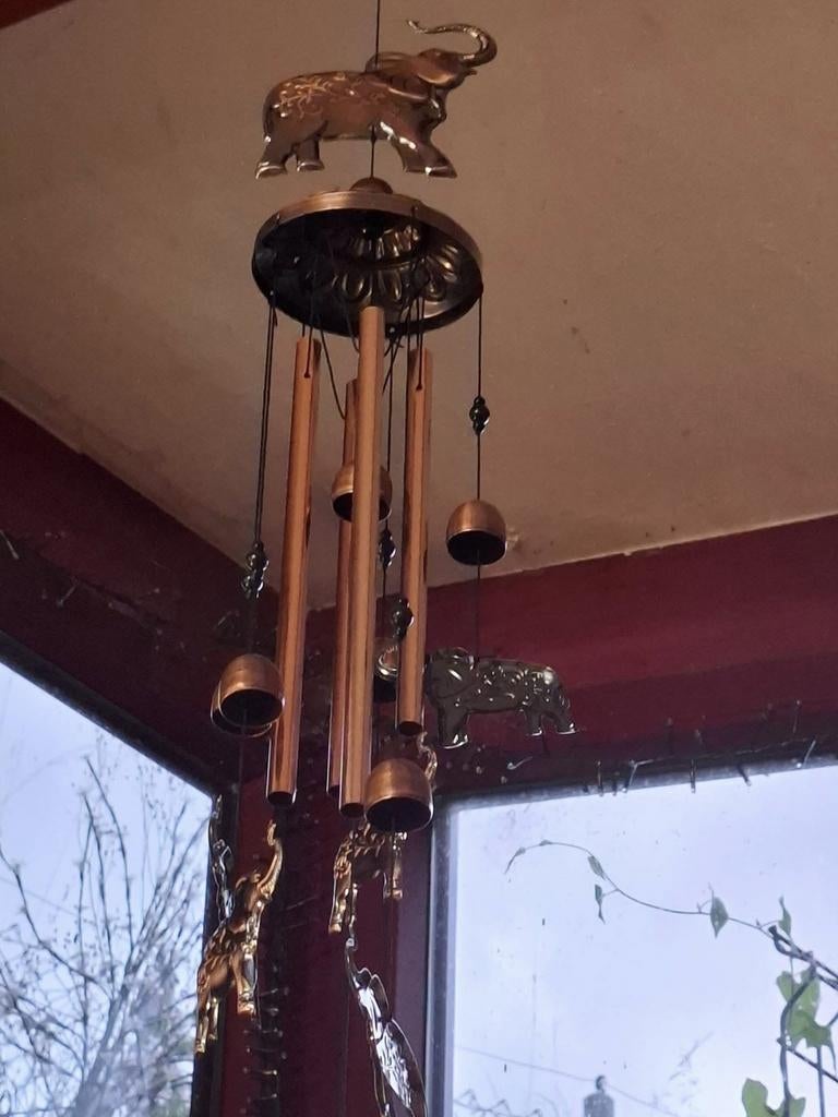 Koperen gong voor buiten- feng shui Ganesh olifan, Ophalen of Verzenden