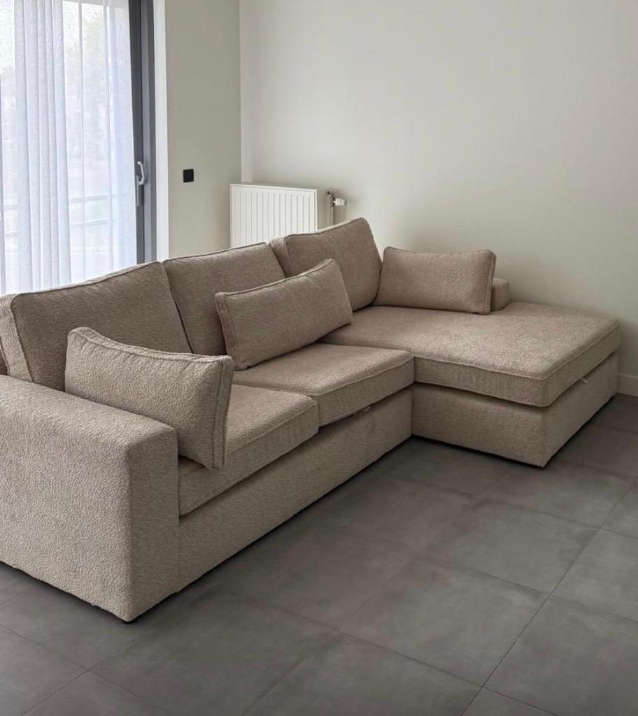 Zetel Te koop Teddystof, Huis en Inrichting, Ophalen, Zo goed als nieuw, Stof