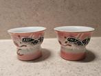 Vintage Japanse Sake Cups – Verborgen Bodemillustratie, Verzenden, Zo goed als nieuw, Overige typen