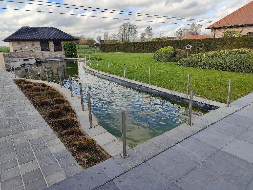 Inox RVS 316 paal omheining met kabel., Enlèvement, Utilisé, Inox, Autres types