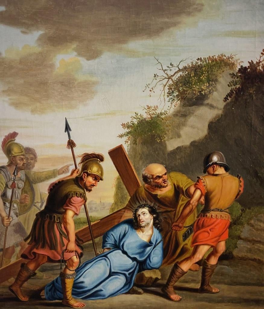 9e statie Derde val van Jezus onder het kruis, Antiek en Kunst, Ophalen of Verzenden