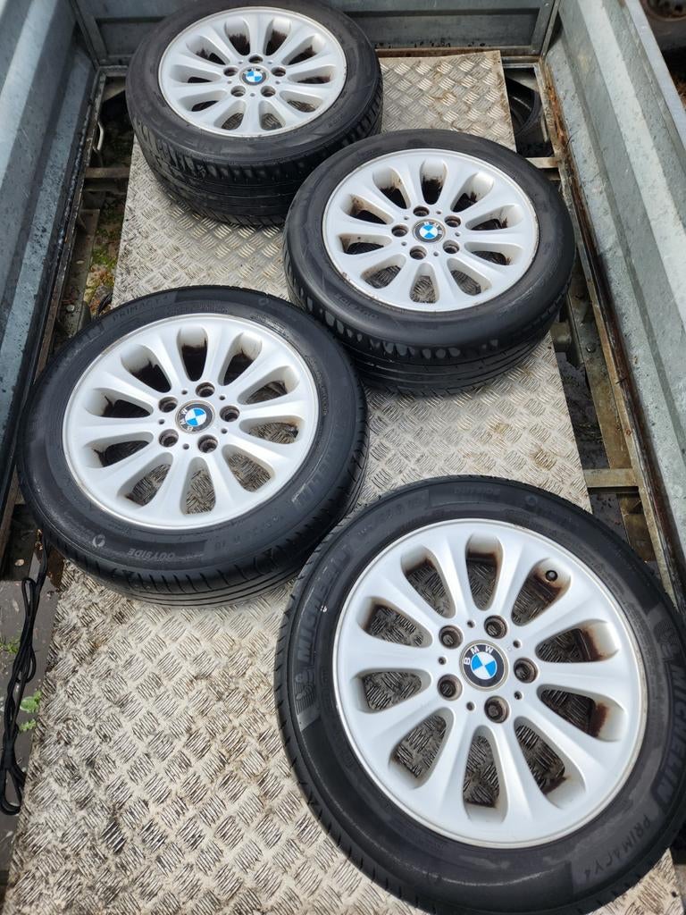 4 PNEUS COMPLET - 195 55/15 87H - ÉTÉ - SÉRIE 1 BMW, Enlèvement