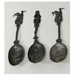 1850 3x antieke Tin tinnen lepels Huwelijks lepel Jan steen, Ophalen of Verzenden