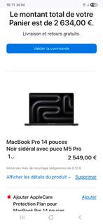 Apple MacBook Pro 14 Pouces M5 Pro, Computers en Software, Apple Macbooks, 1 TB of meer, Overige groottes, Nieuw, Azerty