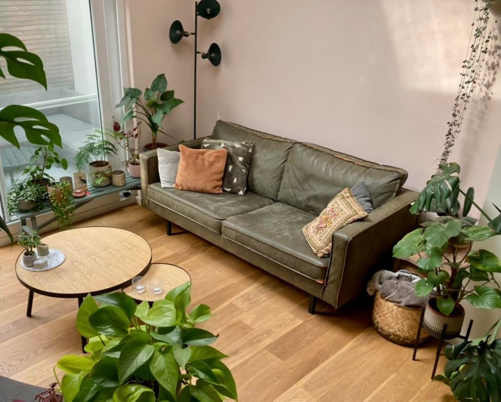 Zetel BePure Home Rodeo groen gerecycleerd leer, Huis en Inrichting, Ophalen, Zo goed als nieuw, Leer