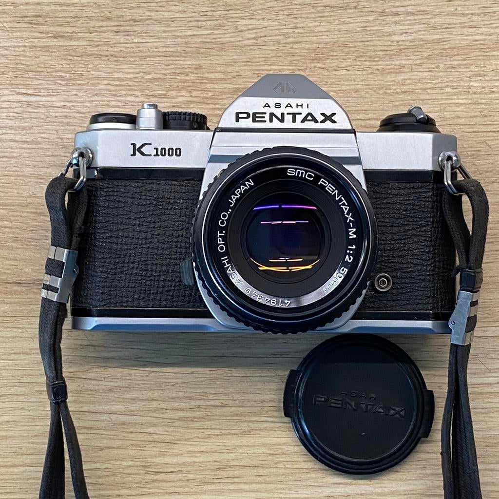 Pentax K1000, Pentax-M 50mm f2 *comme neuf, TV, Hi-fi & Vidéo, Appareils photo analogiques, Enlèvement ou Envoi, Comme neuf, Reflex miroir