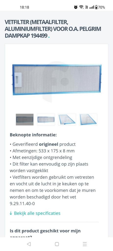 2 nieuwe metaalfilters dampkap, Electroménager, Pièces & Accessoires, Enlèvement ou Envoi