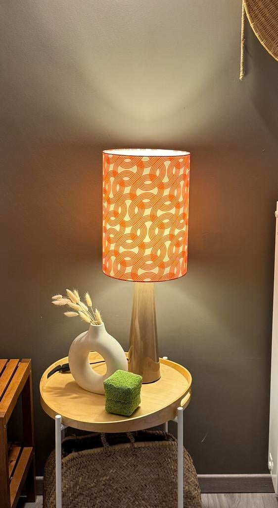 Tafellamp keramiek met lampenkap, Maison & Meubles, Lampes | Abat-jour, Enlèvement, Comme neuf