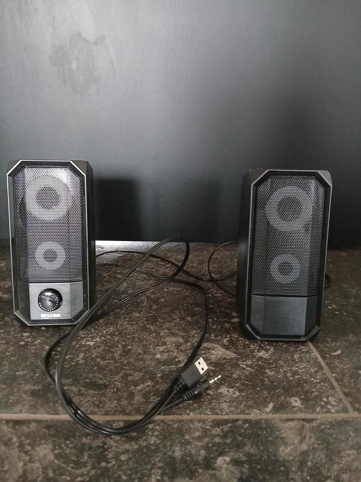 Battletron gaming Speakers, Informatique & Logiciels, Enceintes Pc, Comme neuf, Enlèvement