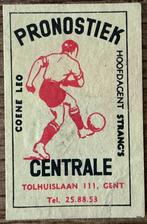 LEO COENE/pronostiek centrale/GENT/oud etiket, Tickets en Kaartjes, Overige typen, Eén persoon