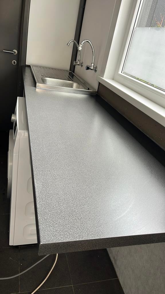 Keukenblad, werkblad mer of zonder spoelbak, antracietgrijs, Huis en Inrichting, Keuken | Keukenelementen, Zo goed als nieuw, Ophalen