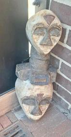 Statue de jardin : 2 masques africains superposés, bois scul, Enlèvement, Bois, Autres types