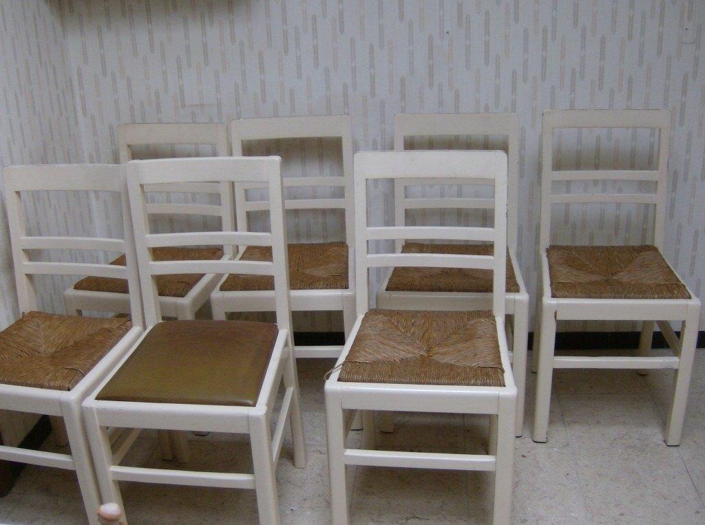 8 x massief Beuken stoelen, Enlèvement