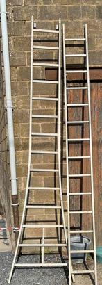 Echelle aluminium 2 x 14 échelons, Bricolage & Construction, Pliable ou rétractable/escamotable, Échelle, Enlèvement, Utilisé