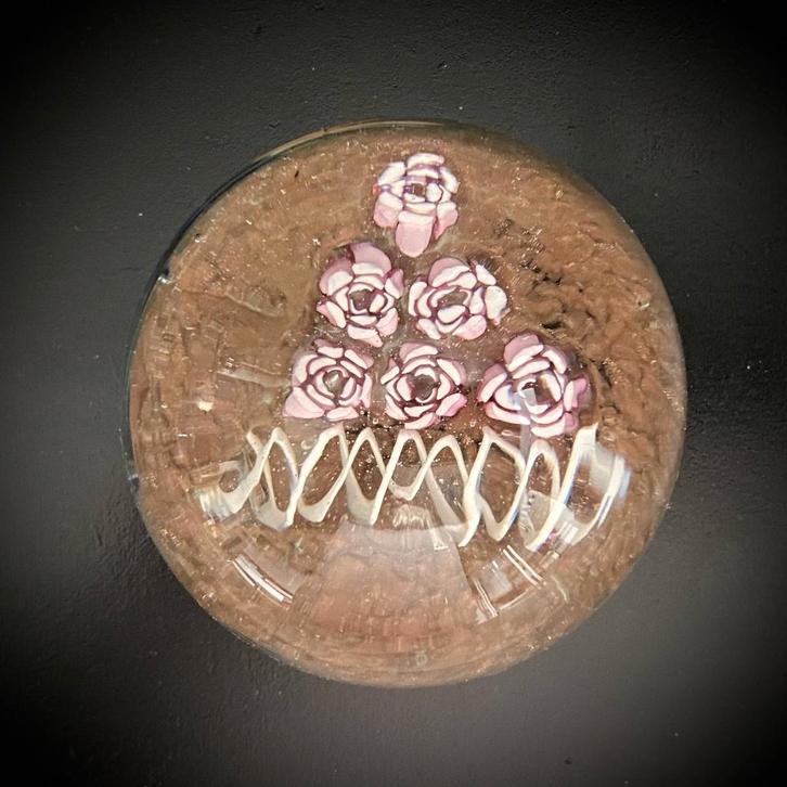 Val saint Lambert Presse papier Sulfure Diamètre 7 cm, Antiquités & Art, Antiquités | Verre & Cristal, Enlèvement ou Envoi