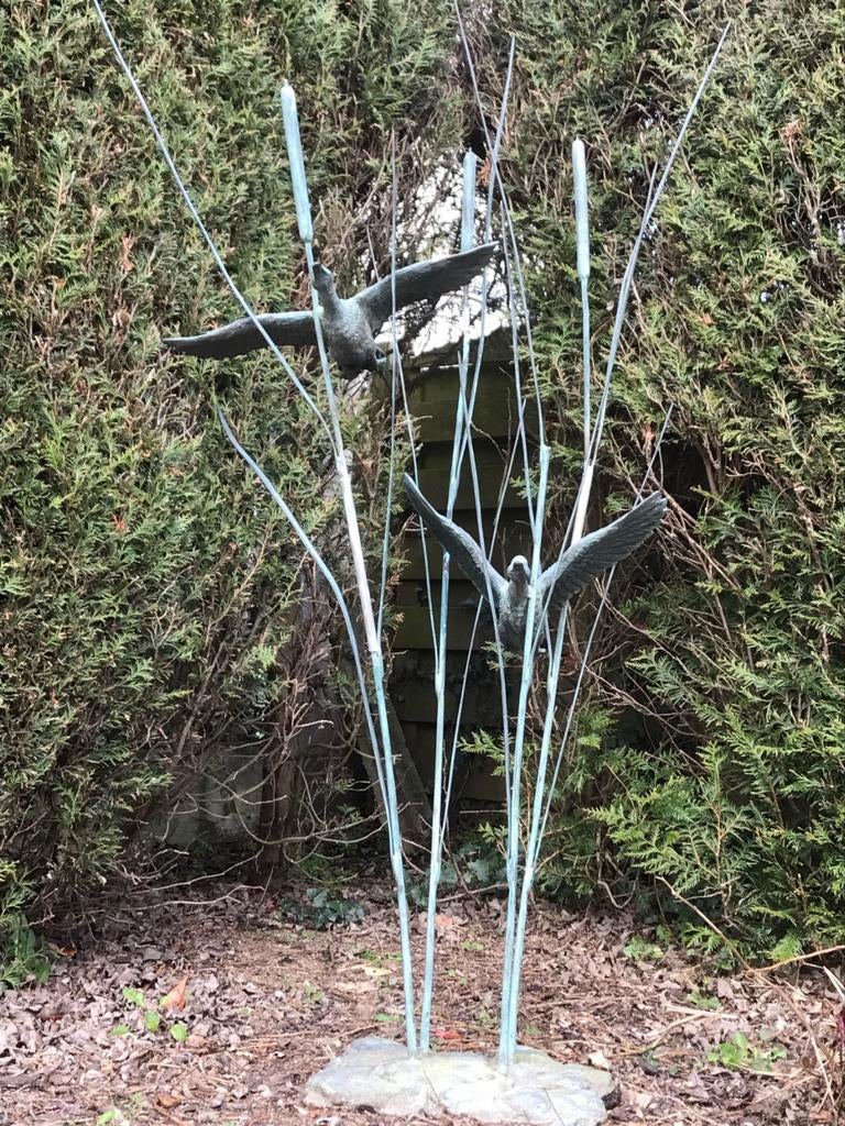 Jardin d'art et décoratif - oiseaux d'eau dans des roseaux, Enlèvement ou Envoi