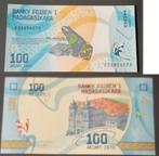 Madagascar  100 (2), Ophalen of Verzenden, Overige landen, Los biljet