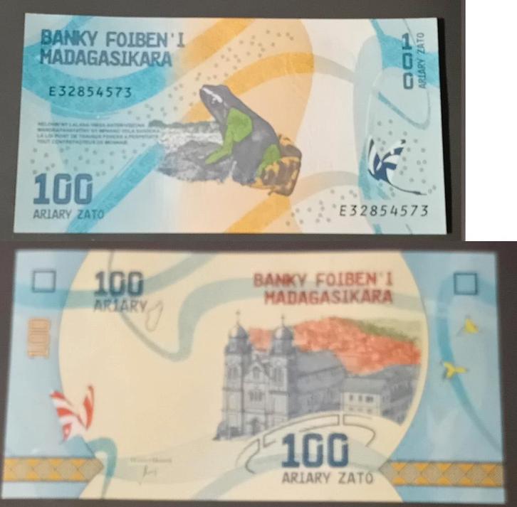 Madagascar  100 (2), Postzegels en Munten, Bankbiljetten | Europa | Niet-Eurobiljetten, Los biljet, Overige landen, Ophalen of Verzenden