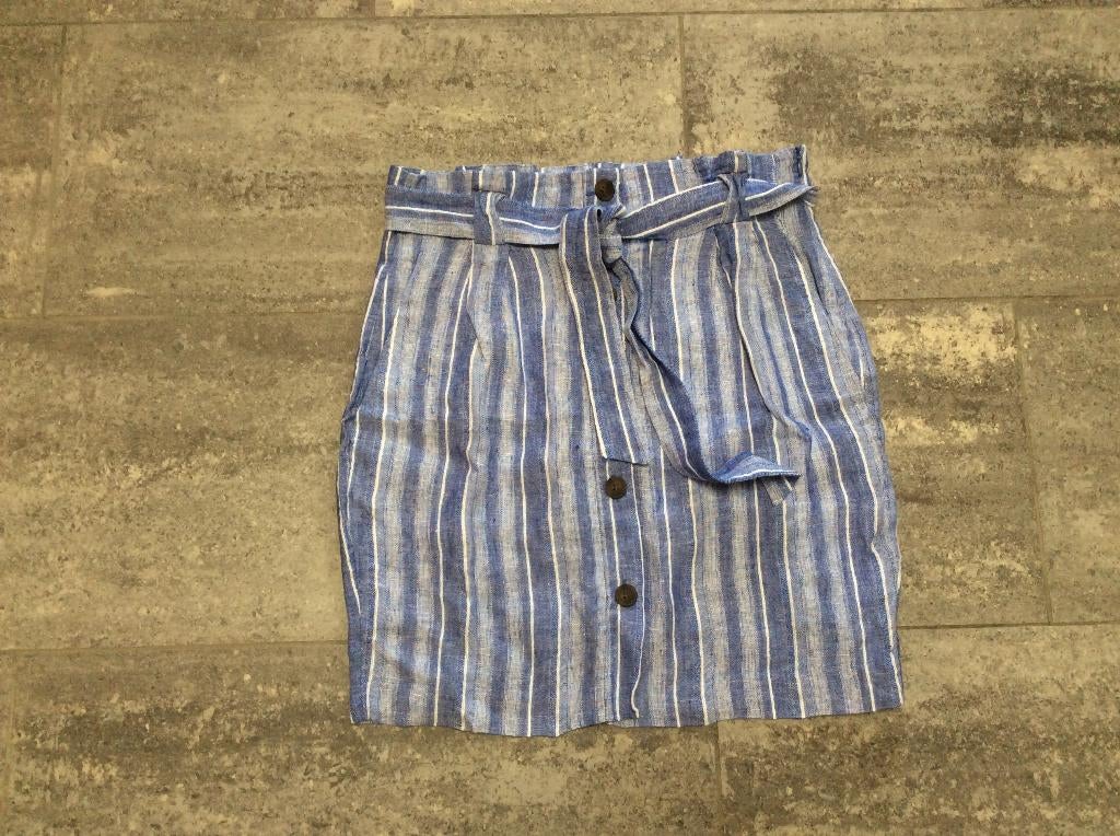 Jupe en lin H&M 42, Taille 42/44 (L), H&M, Enlèvement ou Envoi, Au-dessus du genou