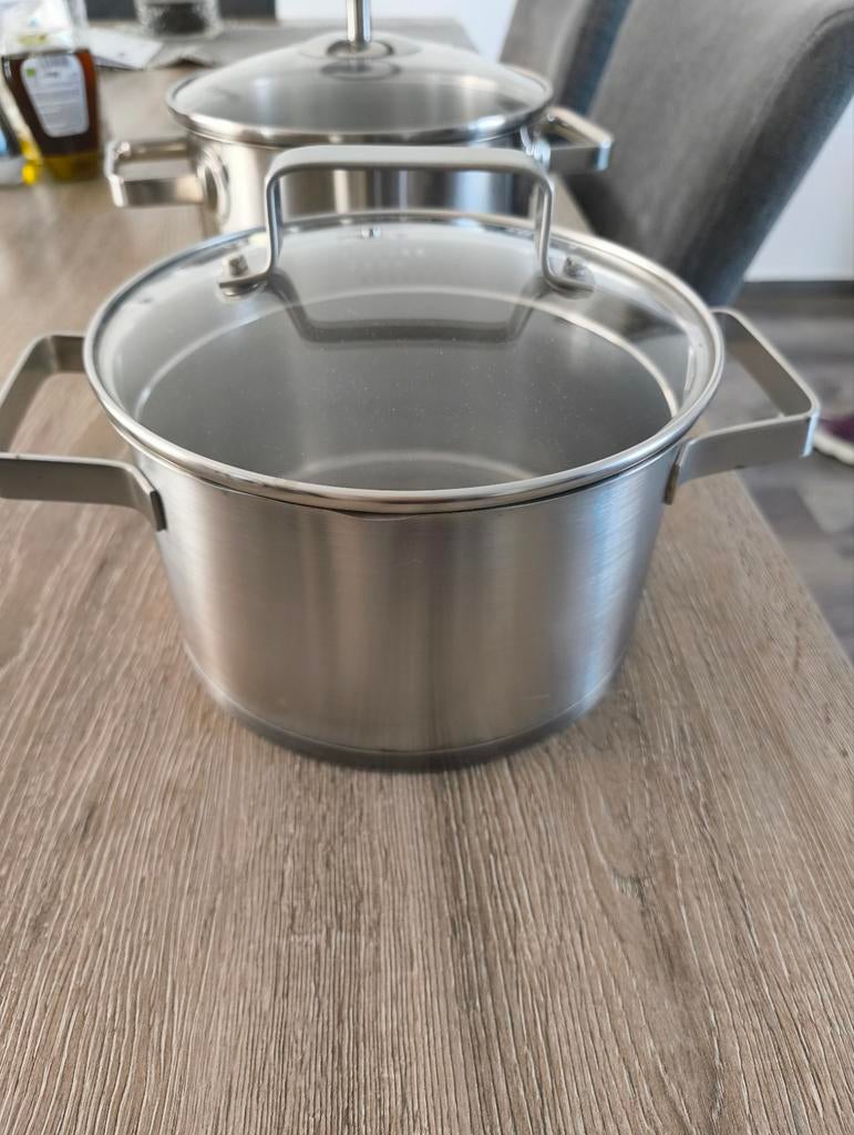 Kookpot (Blokker), Huis en Inrichting, Inox, Gebruikt, Keramische plaat, Ophalen