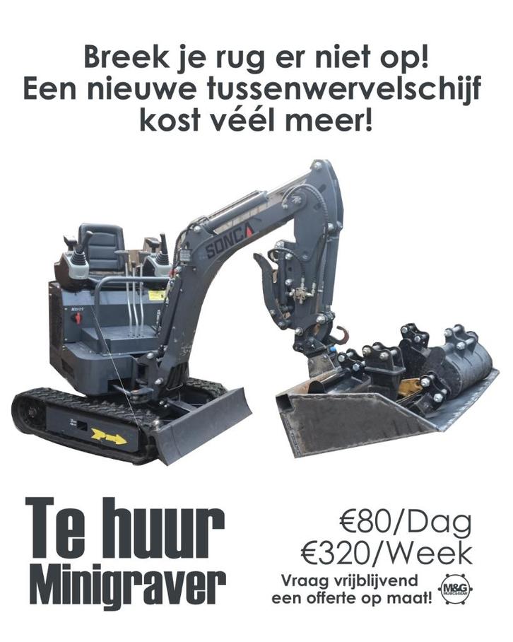 Minigraver 1 ton, Articles professionnels, Machines & Construction | Grues & Excavatrices, Enlèvement