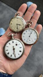 Lot de 3 montres gousset Omega Zenith, Ophalen of Verzenden, Staal, Omega