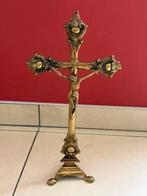 Koperen kruis met Jezus, Antiek en Kunst, Ophalen