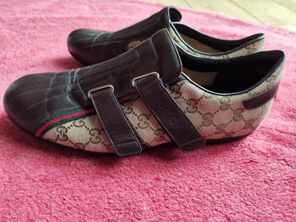 Gucci - speakers authentiques, Taille: EU 43,5, Espadrilles et Mocassins, Comme neuf, Brun, Enlèvement