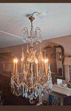 Antieke Franse kooi luster met kristallen, Antiek en Kunst, Ophalen
