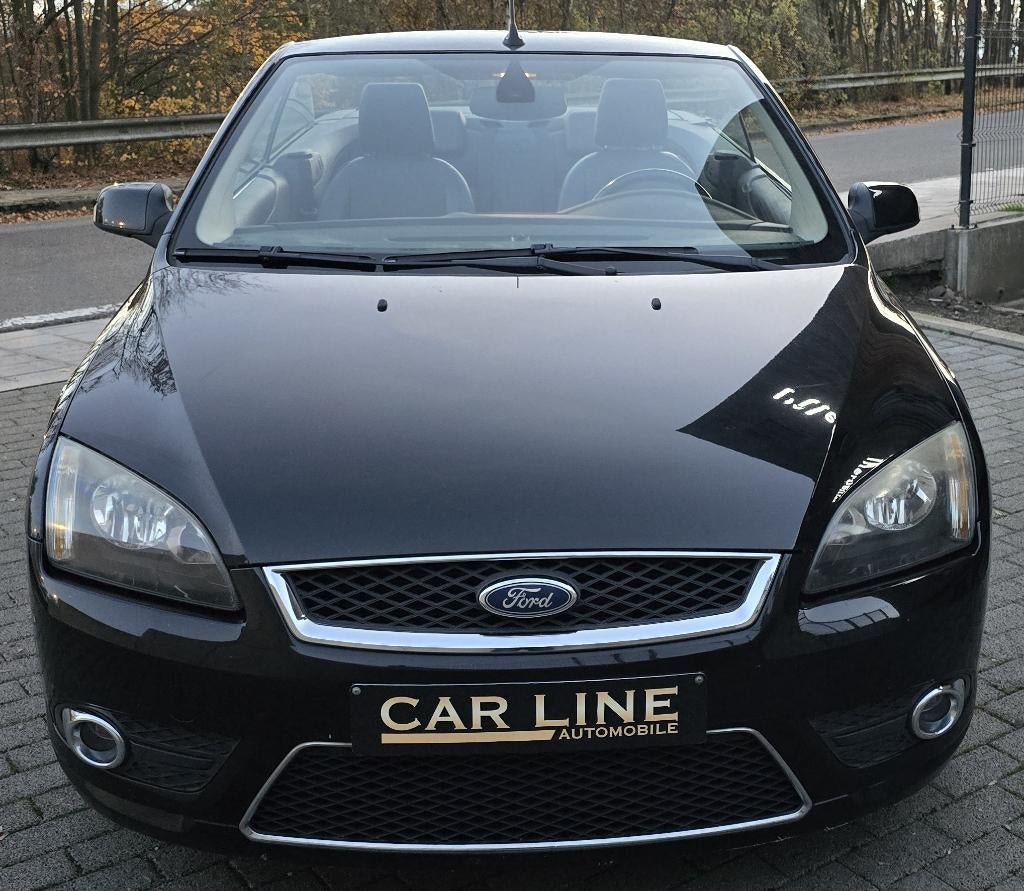 FORD FOCUS CABRIO 2.0 AUT 2008 LEER/AIRCO/JA17/163.000 KM, Auto's, Ford, Zwart, Cabriolet, Lederen bekleding, Zwart