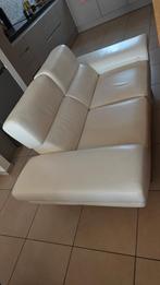 Perfect witte design lederen zetel, Huis en Inrichting, Ophalen