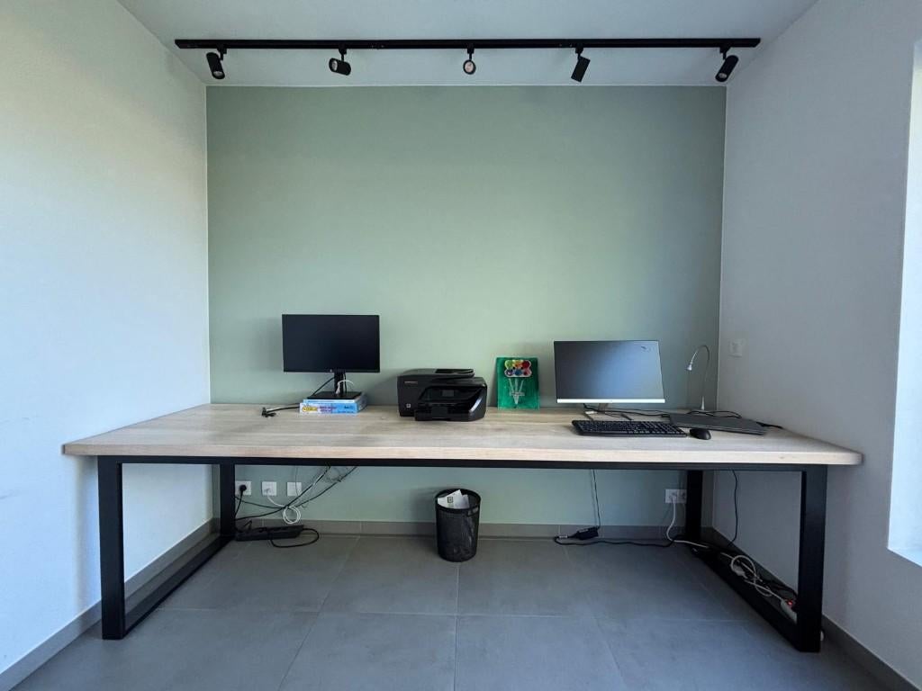 Eettafel (of bureau) 3m, Huis en Inrichting, Tafels | Eettafels, Ophalen, 200 cm of meer, 50 tot 100 cm, Zo goed als nieuw